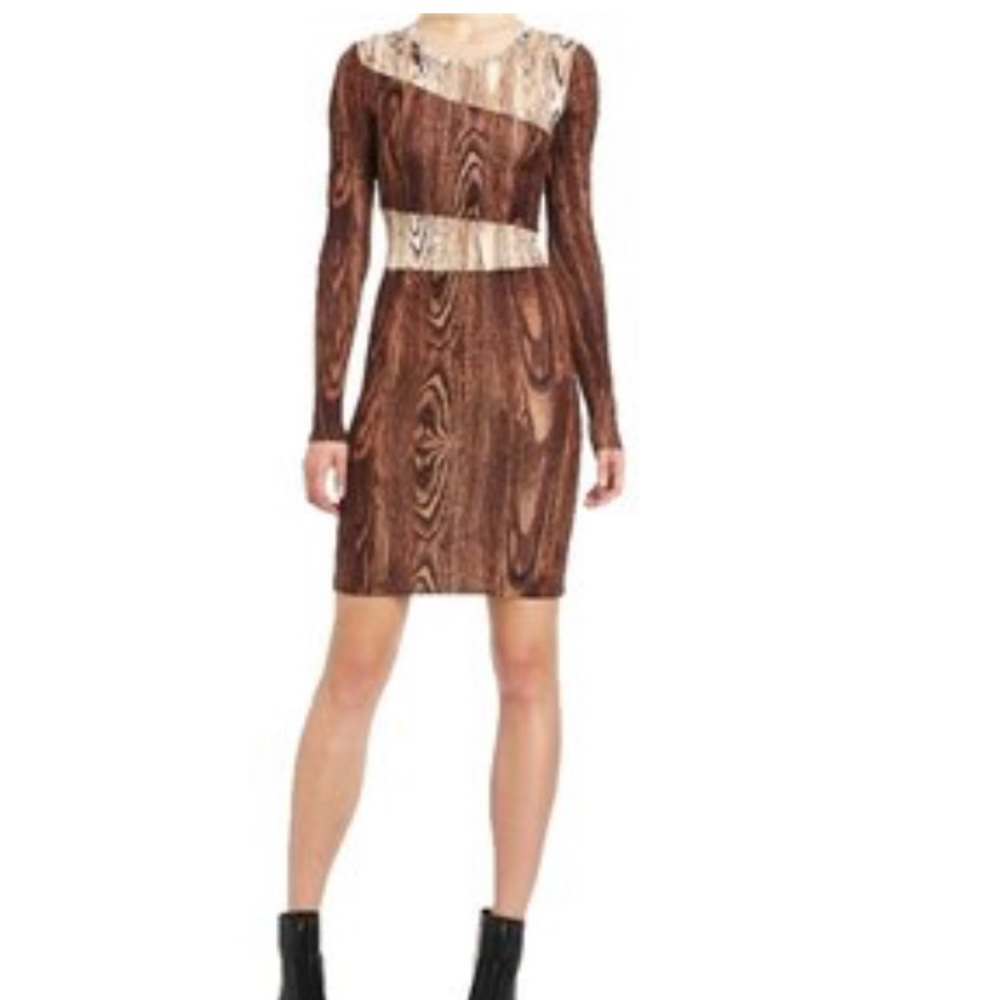 BCBG Wood Grain Fola Dress